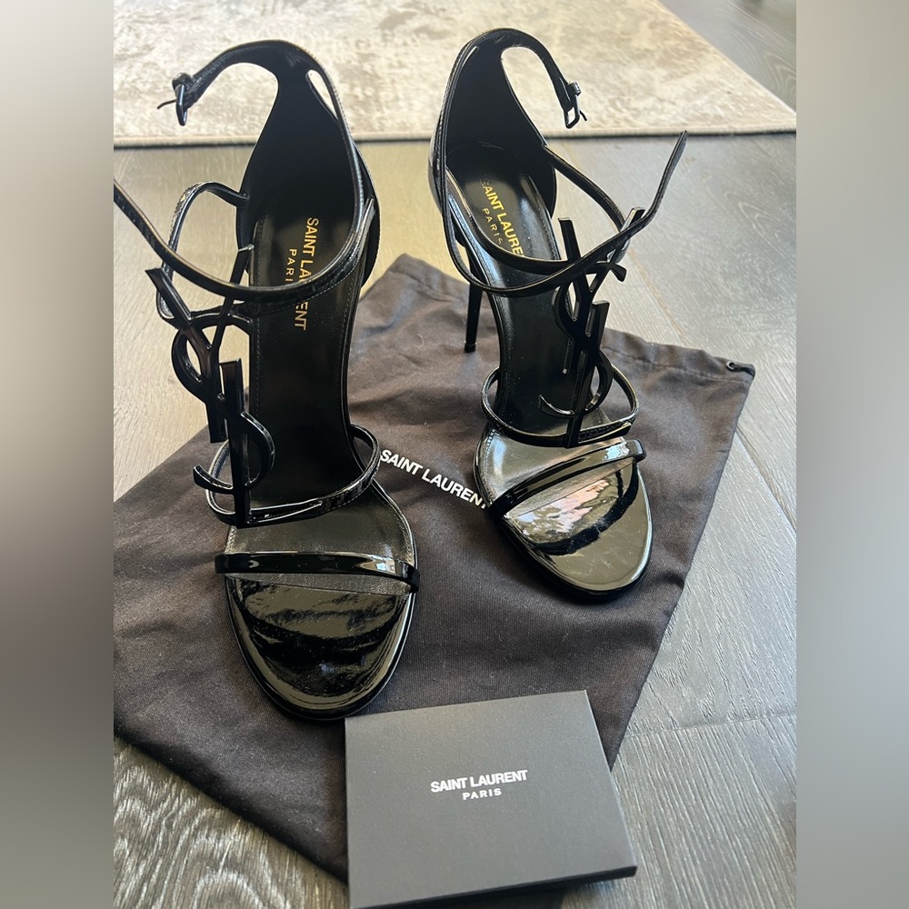 Saint Laurent YSL Patent Cassandra Heel